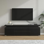 Rolanstar TV Stand with Power Outlet & LED Lights, Modern Entertainment Center - Image 2