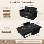 Nebuaegis Sleeper Sofa Bed, 3-in-1 Convertible Pull Out Couch - Image 2