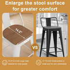 Andeworld Metal Bar Stools Set of 2, 24 inch Counter Height Barstools - Image 4