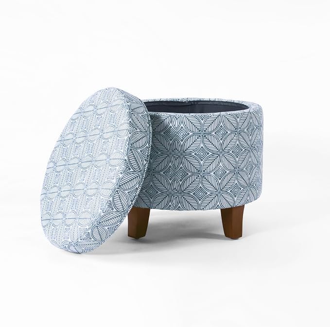 HomePop Upholstered Round Storage Ottoman|Homepop Home Décor|Upholstered Round by HomePop