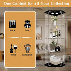 Beauty4U Glass Display Corner Cabinet - Image 6