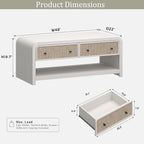 Oak&Sparrow 48'' Boho Coffee Table, Thickened Arc-Shaped Coffee Table - Image 3