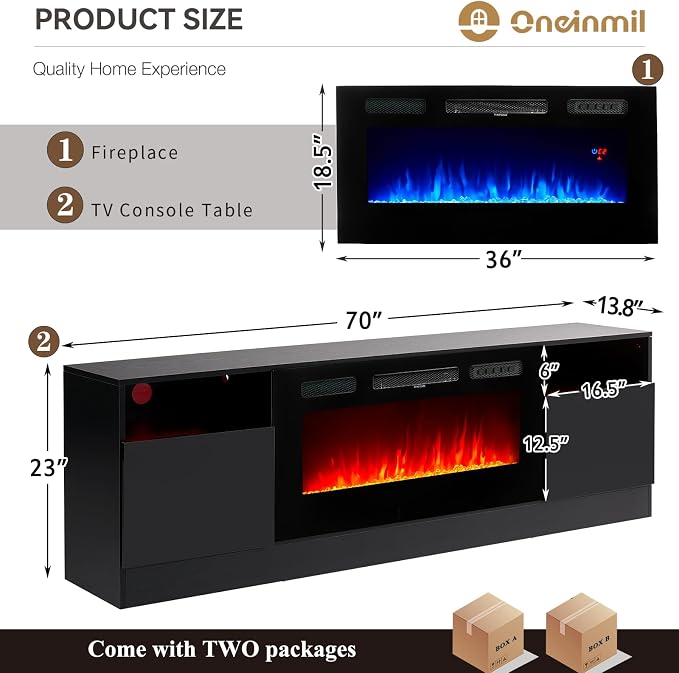 oneinmil Fireplace TV Stand - Image 8