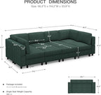 Belffin 114.2" 8 Seats Modular Sectional Sofa - Image 2