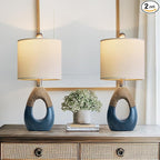 OYEARS 19" Boho Bedside Lamps Set of 2, Suitable by OYEARS