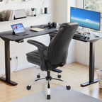 Ergonomic Heavy Duty Mid-Back Padded Bonded Leather Padded - Image 2