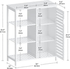 HITNET Bathoom Storage Cabinet, Bamboo Floor Cabinet - Image 3