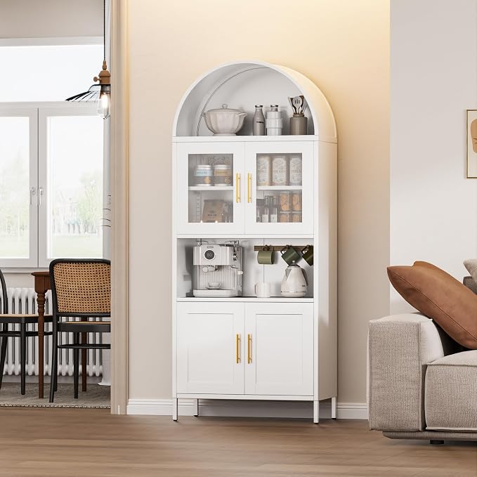VEXPOR 73" Tall Arched Kitchen Pantry Cabinet - Image 7