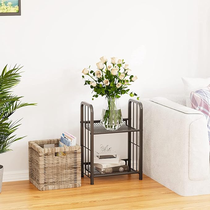 Bookshelf Storage Shelf Bookcase Freestanding Storage Stand - Image 2
