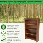 Solid Wood Bookcase 48" High, Adjustable Shelves, Parawood Construction - Image 4