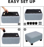 CAROLMADE Small Foot Stool Ottoman Footstool - Image 7