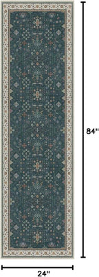 Vintage 2x7 Washable Runner Rug Non Slip - Image 2