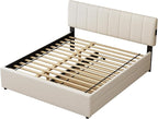 Queen Size Upholstered Platform Bed - Image 7