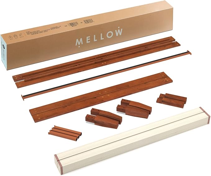 Mellow Naturalista Classic 12-Inch Solid Wood Platform Bed | Wooden Slats - Image 7