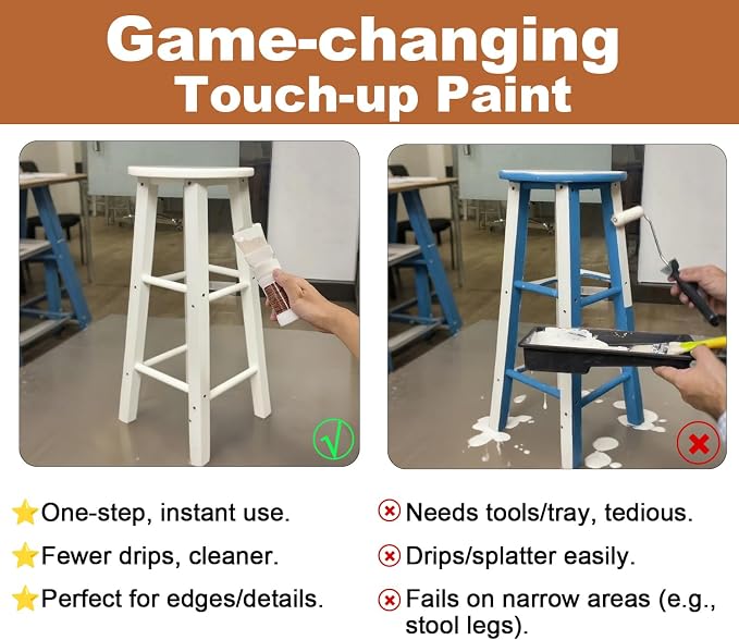 White Paint, Touch-Up Paint for Furniture, Metal No Sanding, Fast Drying - Image 5