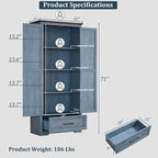 JXQTLINGMU Farmhouse Kitchen Pantry Cabinet - Image 2