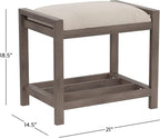 Hillsdale Furniture Amelia Vanity Stool, Antique Gray - Image 6