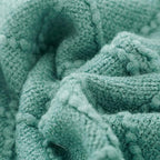 BOURINA Dark Cyan Throw Blanket 50x60 Inches Throw Textured Solid Soft Sofa - Image 5