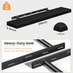 Fun Memories Floating Shelves for Wall, 36 Inch Long Set of 2 Rustic Wood Wall - Image 3