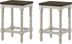 Furniture of America Lakeport Farmhouse Backless Wood 24 in. Counter Height by FurnitureofAmerica