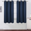 Navy Blue Blackout Curtains 34 x 63 Inch Length/Set of 2 Curtain Panels/Thermal by Lemomo