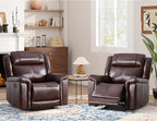 ANJ Premium Genuine Leather Manual Recliner Chair - Image 2