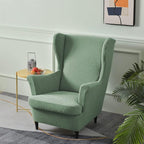 KRFOONN Stretch Wing Chair Slipcovers Jacquard 2 Piece Wingback Chair Covers - Image 2