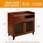 COCO DESIGN Small Wine Liquor Cabinet - Image 2