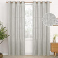 YoungsTex Light Grey Linen Curtains 84 Inch Length by YoungsTex