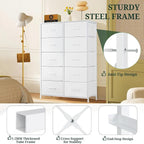 10-Drawer Dresser for Bedroom, Anti-Tip Tall Storage Organizer Chest of Drawers - Image 4