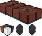 Bed Risers Heavy Duty, Adjustable Furniture Riser Blocks Lift 1.5, 4.3 inches by LiftLevelYourBed