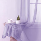Lavender Sheer Curtains 90 Inches Long 2 Panels Set, Light Filtering Solid - Image 8