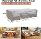 Patio Furniture Set Cover Waterproof, Mrrihand Outdoor Sectional Sofa Set Cover - Image 2