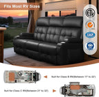 RV Loveseat Recliner Sofa, Oversized Massage Wall Hugger 3-Seater Recliners - Image 5