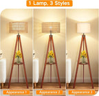 OUTON Boho Rattan Tripod Floor Lamp - Image 5