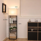 Gupuzm Floor Lamp with Shelves, Large Size Rectangle Standing Lamp with 3 Color - Image 3