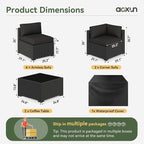 Aoxun 10 Piece Patio Furniture Set Wicker Patio Sectional Sofa Set Outdoor - Image 4