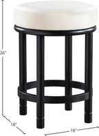 Meridian Furniture 977Cream-C Monette Collection Art Deco Counter Stool - Image 3