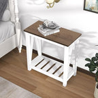 ChooChoo Farmhouse End Table, Narrow Side Table, Slim End Table - Image 2