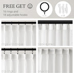 Topfinel 102 Inches Long Pinch Pleated Semi Sheer Curtains - Image 2