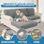 H.VERSAILTEX Sectional Couch Covers 6 Pieces Stretch Sofa Covers - Image 7