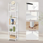 MAHANCRIS Bookshelf, 6-Tier Bookcase, Standing Book Shelf - Image 5
