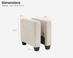 CHIC HOUSE Middle Module for Modular Couch, Corduroy Customizable Chaise - Image 2