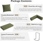 59in Convertible Sofa Bed, Corduroy Boneless Couch Bed, Futon Sleeper Sofa Pull - Image 5