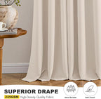 MIULEE Blackout Curtains for Bedroom 2 Panels 40 x 45 Inch Long Champagne | - Image 5
