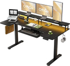 OffiGo U Shaped Electric Standing Desk by OfficeGo-ForHomeOfficeWork