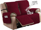 Genina Waterproof Loveseat Recliner Cover Non-Slip, Sofa Cover by Genina