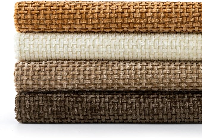 MIULEE Soft Decorative Chenille Fall Pillow Covers Brown 16x16 Pack of 4 | - Image 7