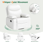 Nursery Glider Recliner with Adjustable Armrests, Oversized Comfortable Nursing - Image 5