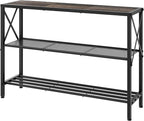 Hoctieon Industrial Console Table, 3 Tier Entryway Table, Hallway Table - Image 9
